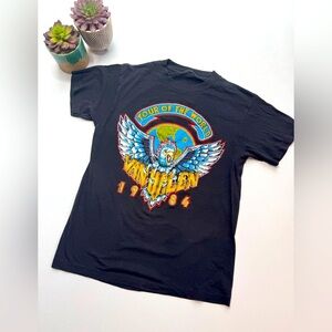Vintage 1984 Van Halen Tour Of The World Shirt